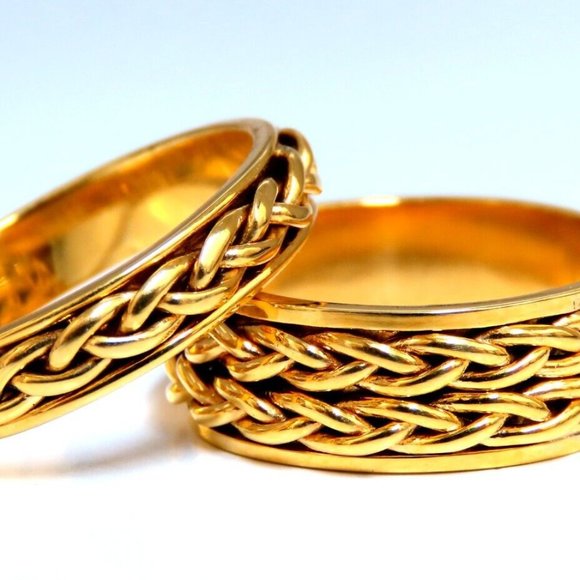 Wedding Bands Matching 14kt Gold 7.5 4.5mm Size: 9 9.25